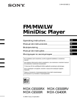 Sony MDX-C6500RV Owner's manual