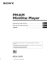 Sony MDX-C670 Owner's manual