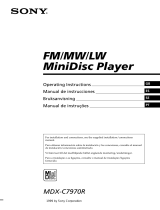 Sony MDX-C7970R Owner's manual
