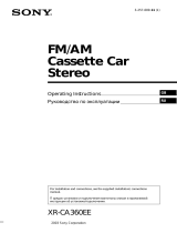 Sony XR-CA360EE User manual