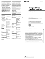 Sony CDX-444RF Owner's manual