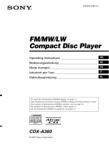 Sony CDX-A360 Owner's manual