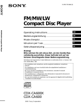 Sony CDX-CA600 User manual