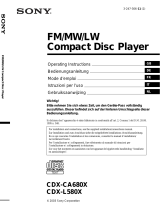 Sony CDX-S11 Installatiehandleiding User manual