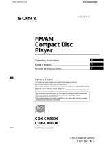 Sony CDX-CA860X User manual