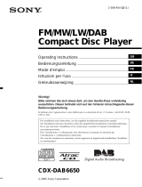 Sony CDX-DAB6650 Owner's manual