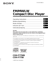 Sony CDX-F7750 User manual
