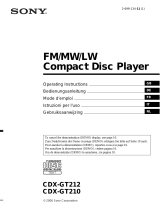 Sony CDX-GT210 Owner's manual