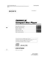 Sony CDXGT620U User manual