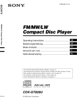 Sony CDX-GT828 User manual