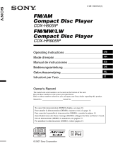 Sony CDX-H905IP User manual