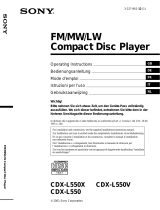 Sony CDX-L550 Owner's manual