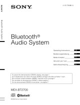 Sony MEX-BT2700 Owner's manual
