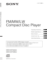 Sony CDX-GT440U Owner's manual