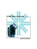 Vari Lite VL500 Wash Luminaires User manual