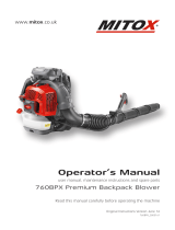 Mitox 760BPX Premium Backpack Leaf Blower User manual