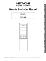 Hitachi RAC-18WPAG User manual