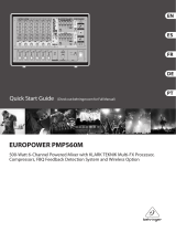 Behringer EUROPOWER PMP560M Quick start guide