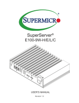 Supermicro SuperServer E100-9W-E User manual