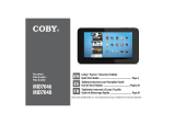 Coby Kyros MID7048 Series User manual