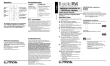 Lutron Electronics radioRA GRAFIK Eye RA-GRXI Installation guide