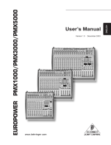 Behringer Europower PMX1000 User manual