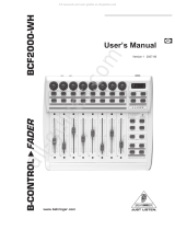 Behringer B-Control Fader BCF2000-WH User manual