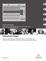 Behringer EURODESK SX4882 Quick start guide