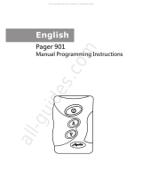 Apollo Pager 901 Manual Programming Instructions
