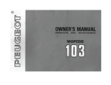 Peugeot 103 L2-U3 Owner's manual