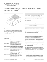 EDWARDS Genesis WG4 speaker strobe, high candela Installation guide
