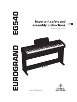 Behringer EUROGRAND EG540 Important Safety And Assembly Instructions