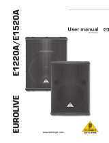 Behringer Speaker E1520A User manual