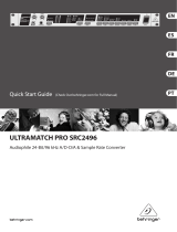 Behringer Ultramatch Pro SRC2496 Quick start guide
