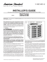 American Standard 2A6H3018A Installer's Manual