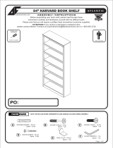 Atlantic Furniture 84” HARVARD BOOK SHELF Assembly Instructions Manual