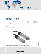 Ametek Dunkermotoren D339 Operating instructions
