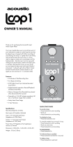 Acoustic Loop1 Owner's manual