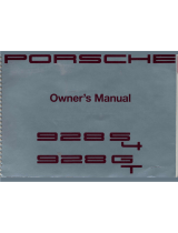 Porsche 928 GT1991 Owner's manual