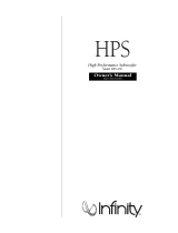 Infinity HPS-250 User manual