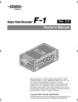 Edirol F-1 2.0 Owner's manual