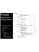 Lexmark 2470 - X Color Inkjet Getting Started Manual