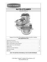 Back to Basics NUTRI-STEAMER User manual