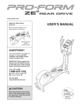 Pro-Form ZE5 User manual