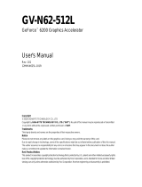 Gigabyte GV-N62-512L User manual