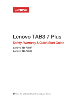 Lenovo TAB3 7 Plus User manual