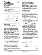Lutron Electronics N-600 Installation guide