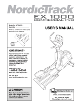 NordicTrack EX 1000 Commercial PRO User manual