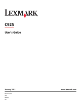 Lexmark C925 User manual