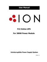 iON F22 Online UPS User manual